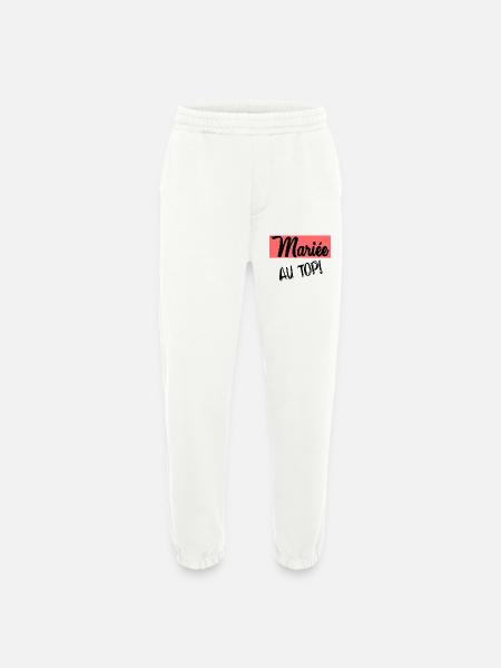 WEDDING. BRIDE-TO-BE - Heavyweight Jogging Pants - made by SPREAD  - OFF WHITE