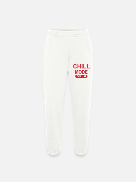 Chill mode ON - Pantalon de jogging bio épais fabriqué en UE - OFF WHITE