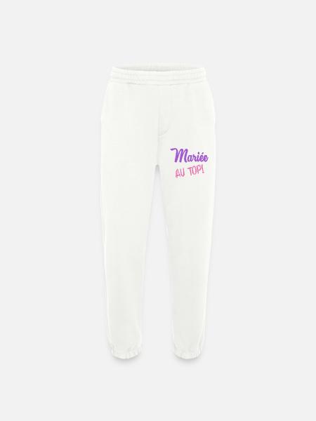 FUTURE MARIEE. EVJF - Pantalon de jogging bio épais fabriqué en UE - OFF WHITE