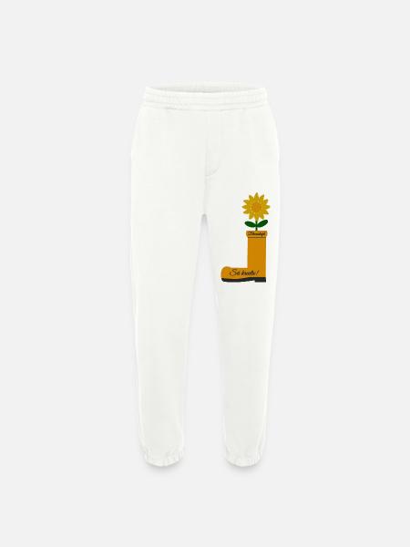 Flower Boots - Heavyweight Jogging Pants - made by SPREAD - OFF WHITE