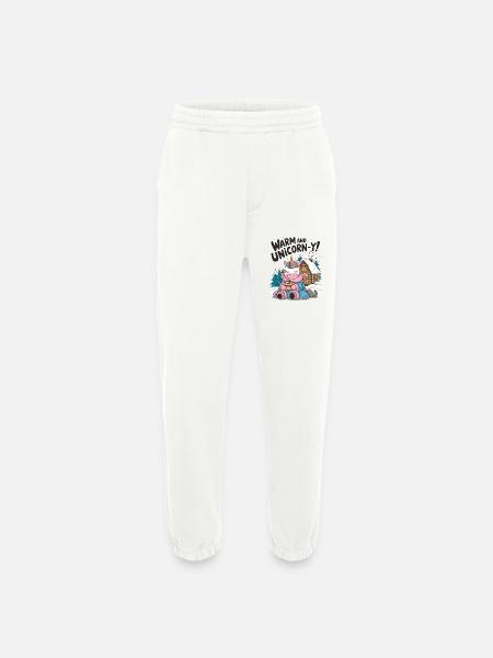Warm And Unicorn-y! - Heavyweight Jogging Pants - made by SPREAD - OFF WHITE