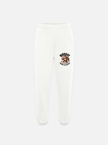 Bigfoot Doesn't Do Selfies - Heavyweight Jogging Pants - made by SPREAD  - OFF WHITE