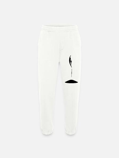 Jumping person on trampoline - Heavyweight Jogging Pants - made by SPREAD - OFF WHITE