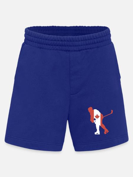 Hockey player Canada flag - Heavyweight Shorts - made by SPREAD - Iconic Blue