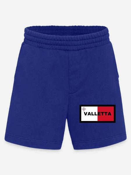 La Valette à Malte Drapeau - Short bio épais fabriqué en UE - Iconic Blue