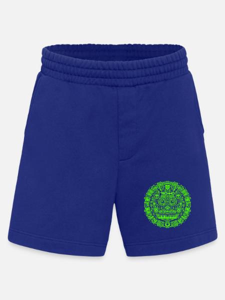 Techno Music Logo - Heavyweight Shorts - made by SPREAD - Iconic Blue