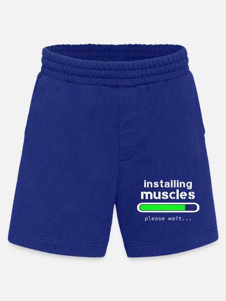 installing muscles - Heavyweight Shorts - made by SPREAD  - Iconic Blue