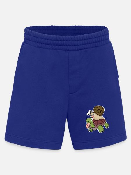 Tortue et escargot - Short bio épais fabriqué en UE - Iconic Blue