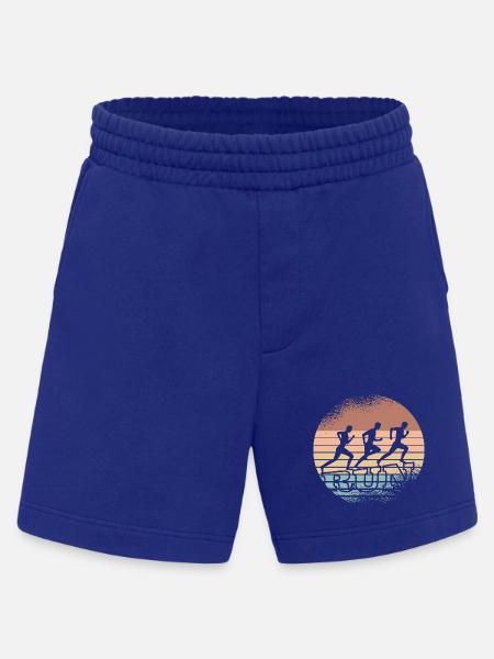 Retro Sunset Runner Trio - Heavyweight Shorts - made by SPREAD - Iconic Blue