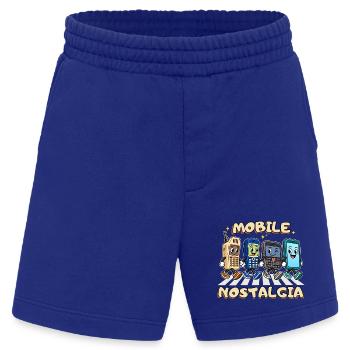 Mobile Nostalgia: Retro-Handy-Parade - Heavyweight Shorts - made by SPREAD  - Iconic Blue - Vorne