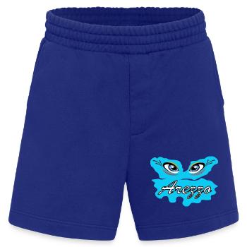 Arezza Blue Eyes-Logo auf Splash - Heavyweight Shorts - made by SPREAD  - Iconic Blue - Vorne