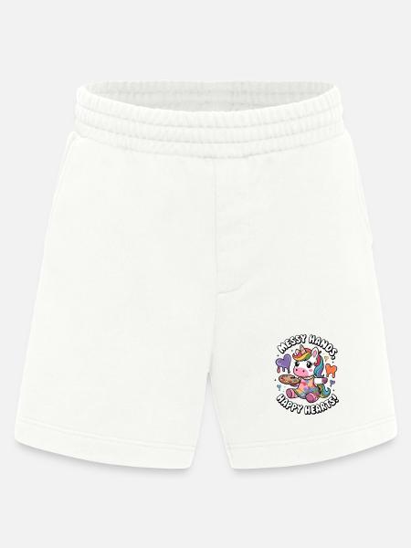 Messy Hands, Happy Hearts! - Heavyweight Shorts - made by SPREAD - OFF WHITE