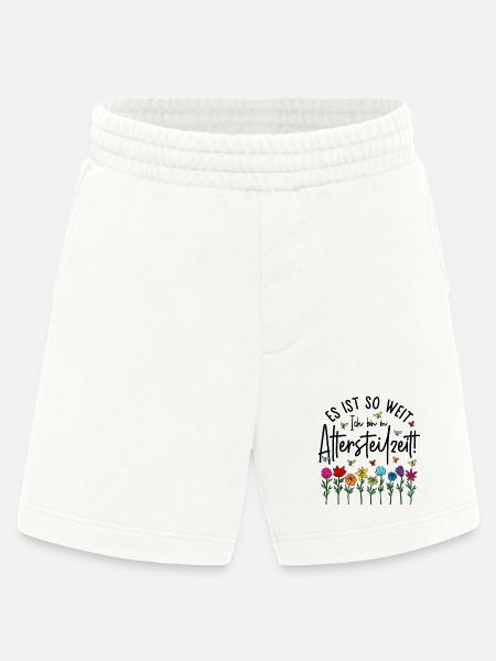 Es ist soweit Ich bin in Altersteilzeit - Blumen - Heavyweight Shorts - made by SPREAD - OFF WHITE