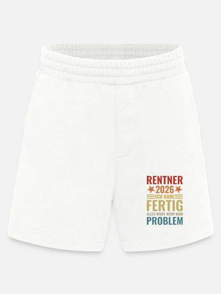 Rentner 2026 Ich habe fertig - Heavyweight Shorts - made by SPREAD  - OFF WHITE