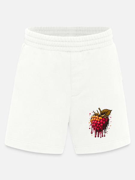 Two-tone dripping raspberry - Heavyweight Shorts - made by SPREAD - OFF WHITE