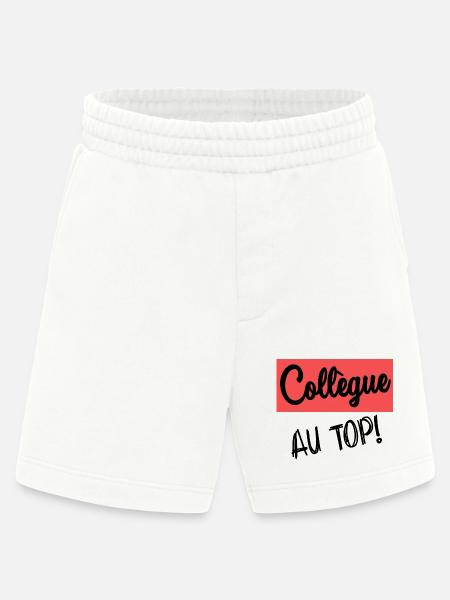 COLLEAGUE. START. RETIREMENT - Heavyweight Shorts - made by SPREAD  - OFF WHITE