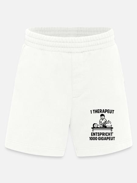 Physio Motivation KNOW YOUR VALUE Therapeut - Heavyweight Shorts - made by SPREAD  - OFF WHITE