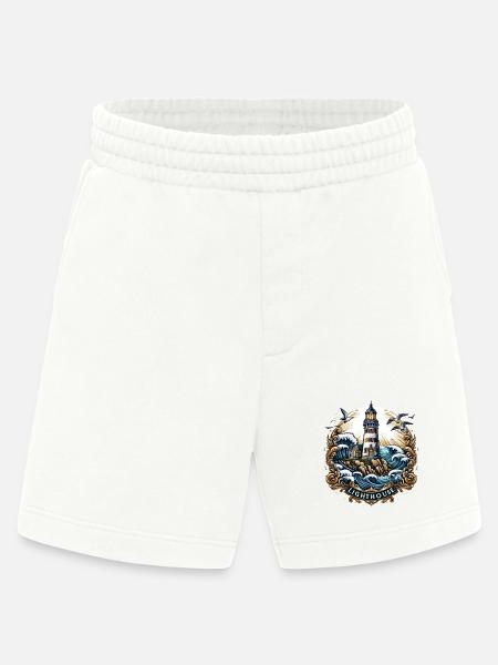 Lighthouse Logo - Heavyweight Shorts - made by SPREAD  - OFF WHITE