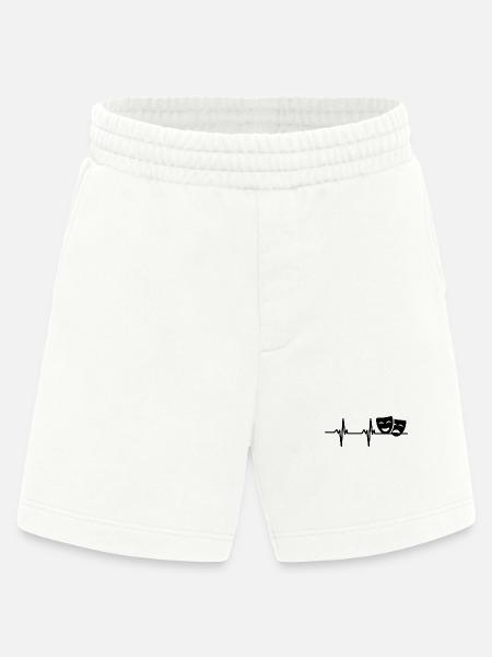 Drama Masks Theatre Heart palpitations - Heavyweight Shorts - made by SPREAD - OFF WHITE