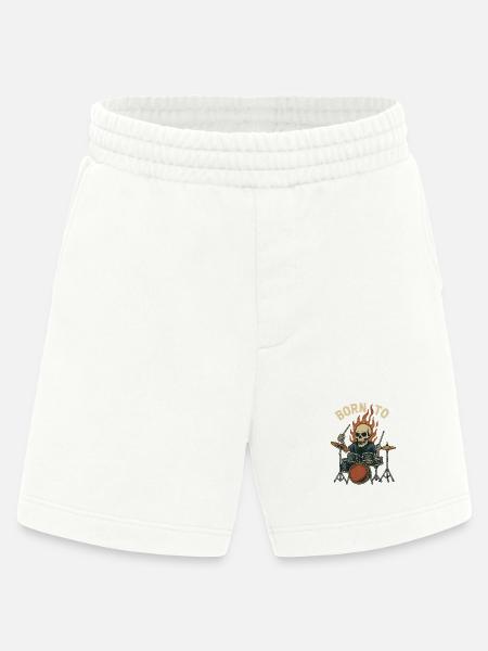 Né pour tambouriner - Short bio épais fabriqué en UE - OFF WHITE