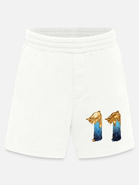 NEJ. 11 NUMMER 11 SEJ 11 ÅRS FØDSELSDAG - Heavyweight organic shorts made in EU - OFF WHITE