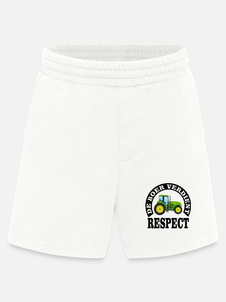 Farmers deserve respect - Heavyweight Shorts - made by SPREAD - OFF WHITE