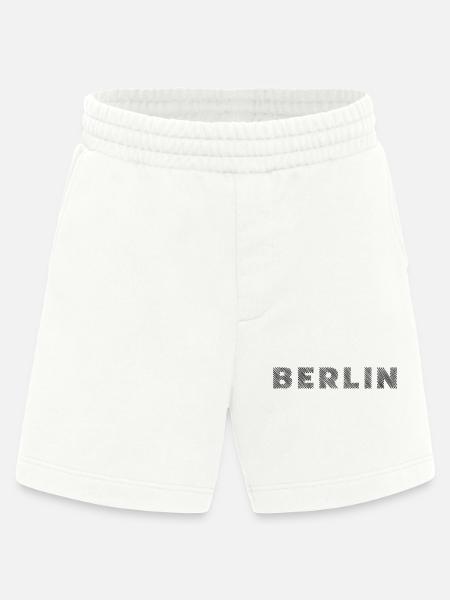 Berlin German Capital Hatching Letter - Heavyweight Shorts - made by SPREAD  - OFF WHITE
