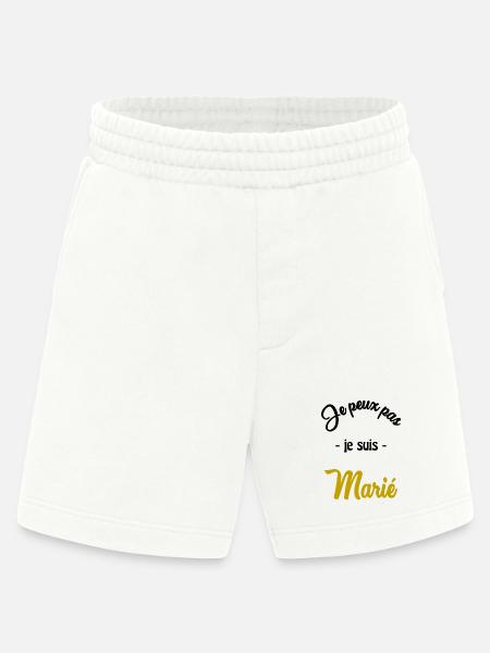 JUST MARRIED. EVJF - Short bio épais fabriqué en UE - OFF WHITE