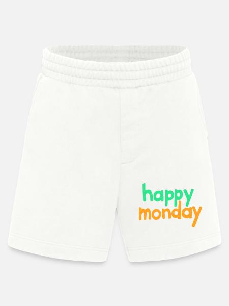 happy monday - Heavyweight Shorts - made by SPREAD - OFF WHITE