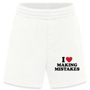 I Love Making Mistakes - Heavyweight Shorts - made by SPREAD  - OFF WHITE - Vorne
