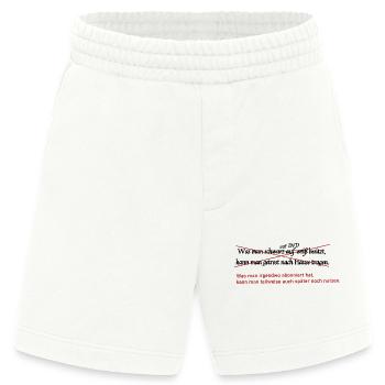 schwarz auf weiss - Heavyweight Shorts - made by SPREAD  - OFF WHITE - Vorne