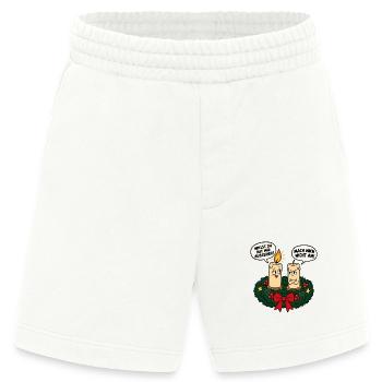 Willst du mit mir ausgehen – Winter Humor - Heavyweight Shorts - made by SPREAD  - OFF WHITE - Vorne