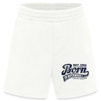 Born in November 1956 - Geburtstag - Geschenk - Heavyweight Shorts - made by SPREAD  - OFF WHITE - Vorne