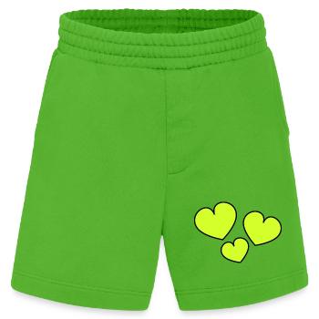 ICH LIEBE DICH. ICH LIEBE DICH. LIEBE. LIEBE. HERZ - Heavyweight Shorts - made by SPREAD  - Apple Neon - Vorne
