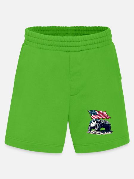 American Off-Road - Heavyweight Shorts - made by SPREAD - Apple Neon