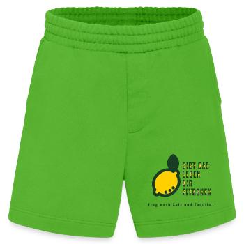 Tequila und Zitronen - Das Lebensmotto - Heavyweight Shorts - made by SPREAD  - Apple Neon - Vorne