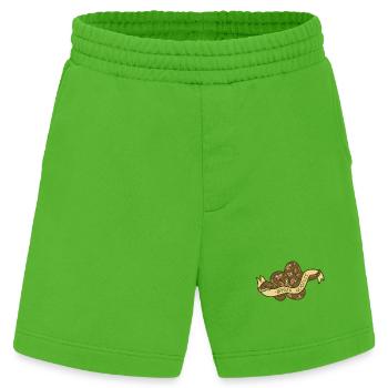 Lauernde Python Schlangenfreund - Heavyweight Shorts - made by SPREAD  - Apple Neon - Vorne