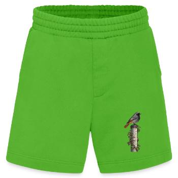 Hausrotschwanz – Der nächste Bus kann warten - Heavyweight Shorts - made by SPREAD  - Apple Neon - Vorne