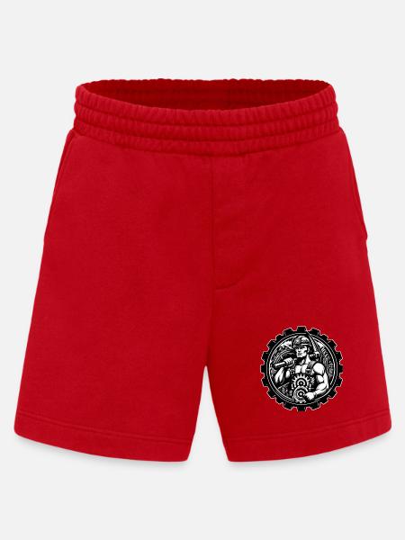 Miner Logo - Heavyweight Shorts - made by SPREAD - red