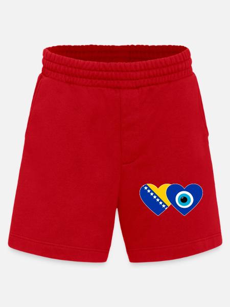 Bosnien Nazarperle Flagge - Heavyweight Shorts - made by SPREAD  - Rot