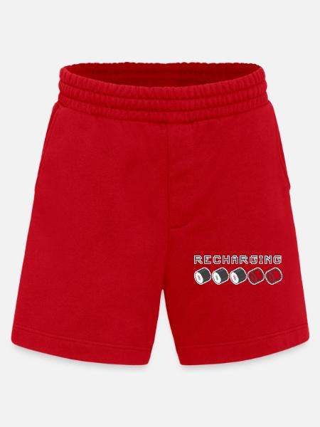 Recharging Pixel Sushi - Heavyweight Shorts - made by SPREAD  - red