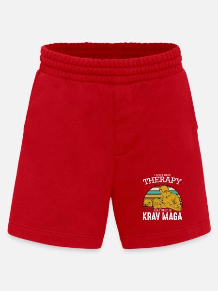 Krav Maga - Short bio épais fabriqué en UE - rouge