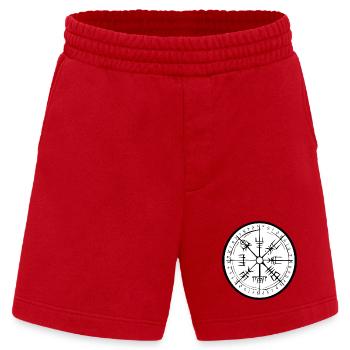 Vegvisir Runenkreis – Wikinger Kompass - Heavyweight Shorts - made by SPREAD  - Rot - Vorne
