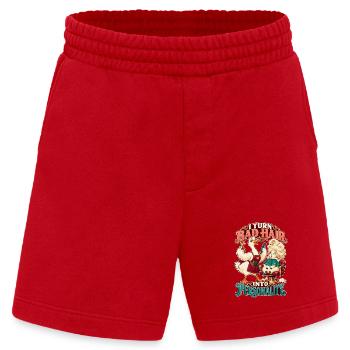  Friseurin I Turn Bad Hair Into Personality - Heavyweight Shorts - made by SPREAD  - Rot - Vorne