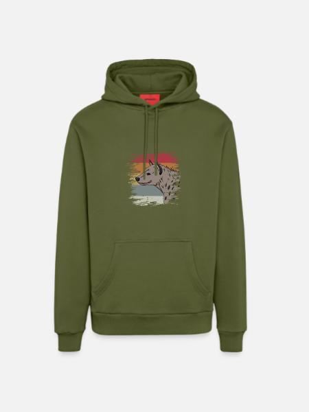 Hyäne - Organic Relaxed Hoodie Made in EU - MOSS GREEN