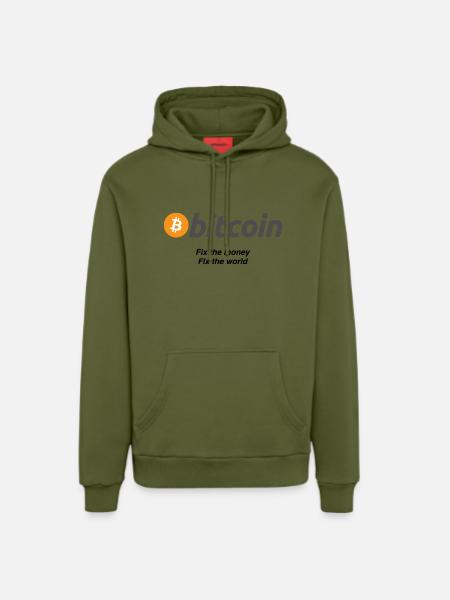 Fixthemoney - Organic Relaxed Hoodie Made in EU - MOSS GREEN