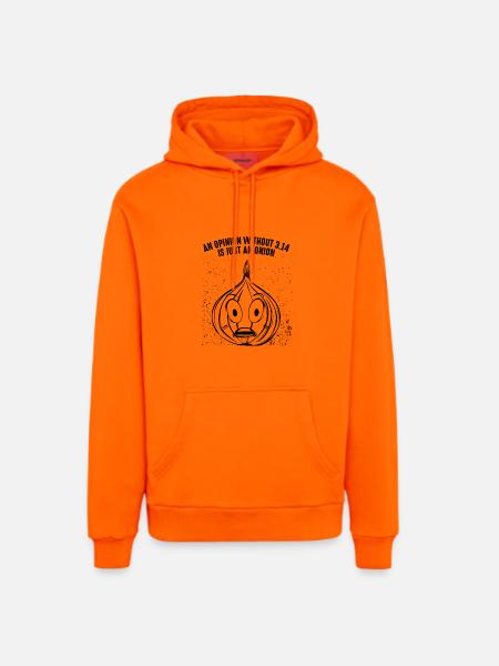 Math Pi onion - Organic Relaxed Hoodie Made in EU - SUNSET ORANGE