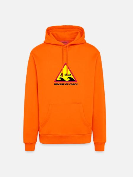 Beware Of Coach - Opti Edition - Organic Relaxed Hoodie Made in EU - SUNSET ORANGE