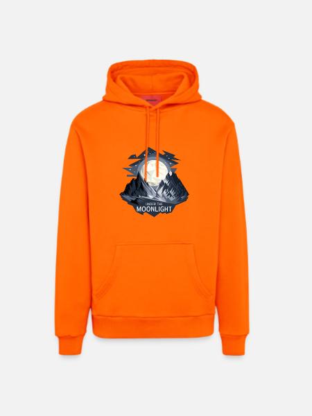 Under The Moonlight - Organic Relaxed Hoodie Made in EU - SUNSET ORANGE