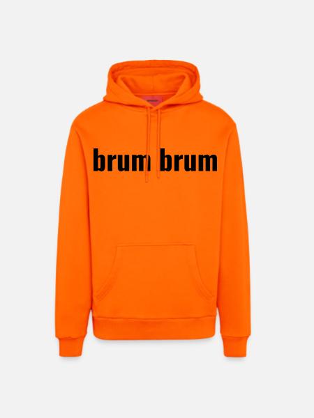 Brum Brum - Sweat à capuche bio décontracté fabriqué en UE - SUNSET ORANGE
